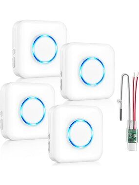 Wireless Doorbell Extender & Receiver - 656FT Range, 58 Chimes, 5 Volume Levels